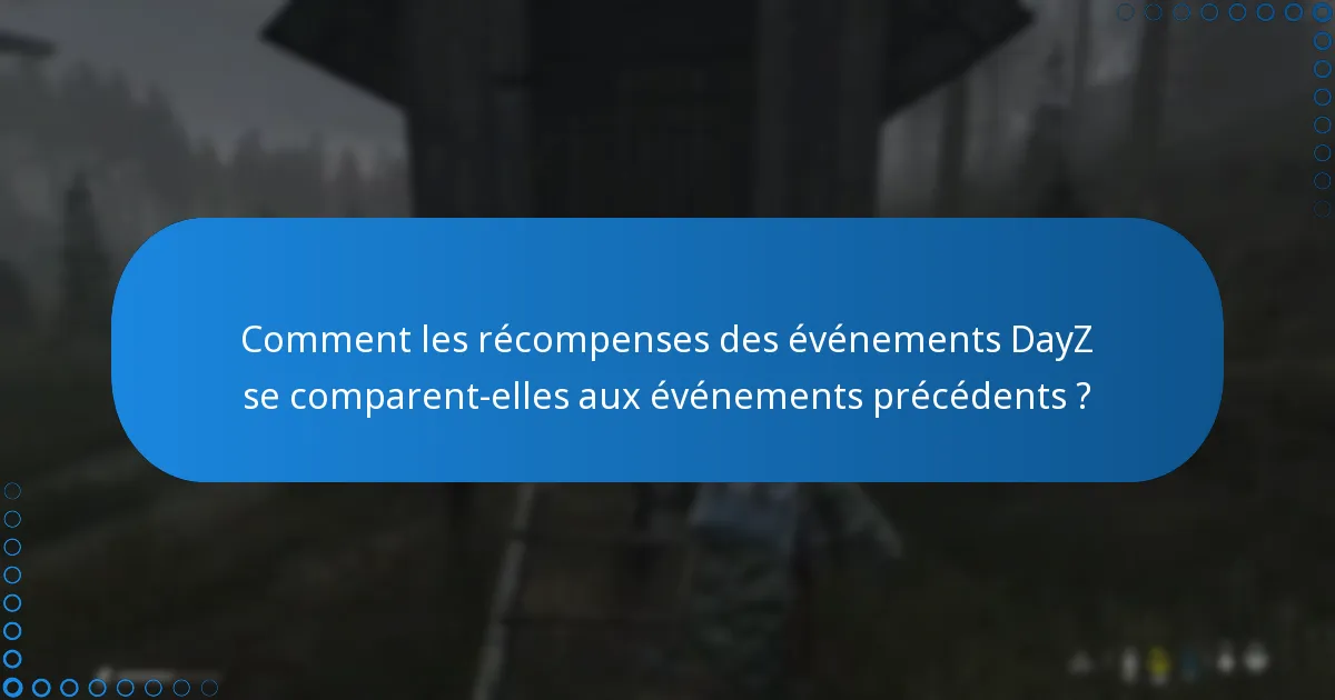 Quelles sont les questions fréquemment posées sur les récompenses des événements DayZ ?