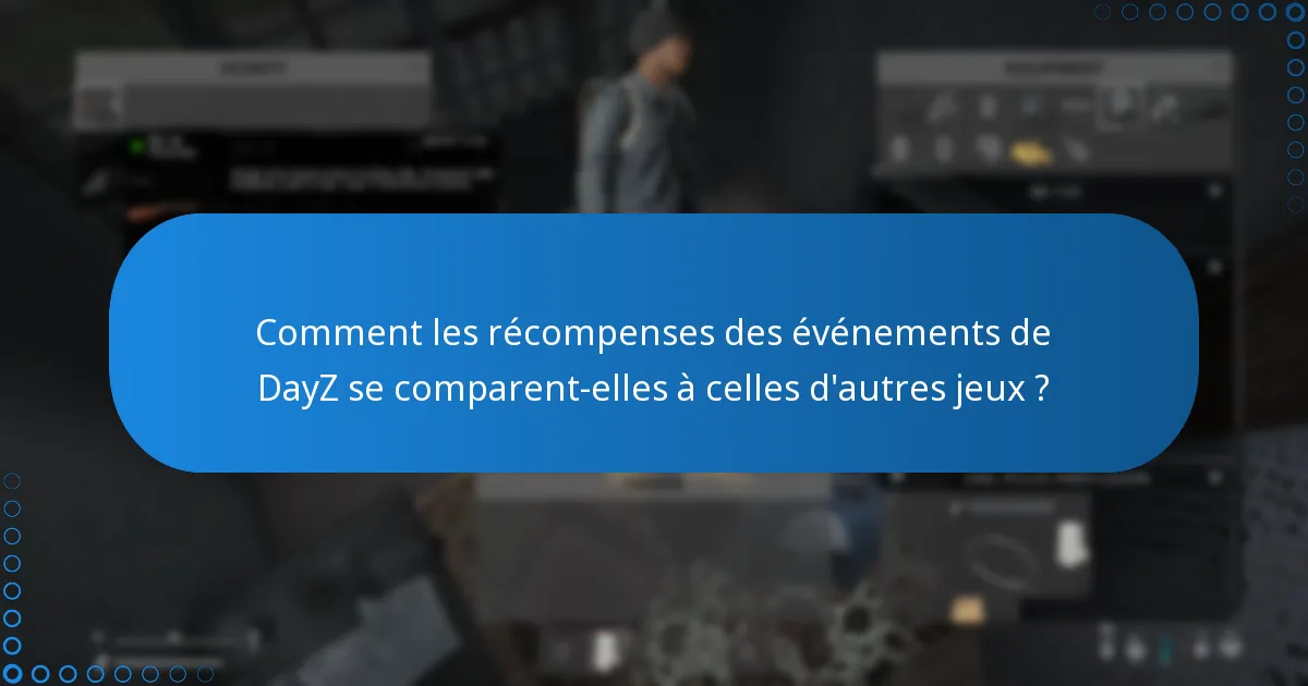 Quel est le retour de la communauté sur les récompenses des événements de DayZ ?