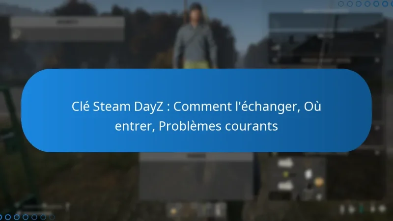 Clé Steam DayZ : Comment l’échanger, Où entrer, Problèmes courants